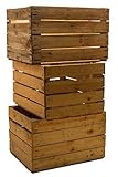 3er set massive Obstkiste Apfelkiste Weinkiste aus dem Alten Land +++...