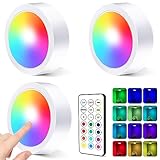 RGB LED Spots Batteriebetrieben Mit Fernbedienung - Schrankbeleuchtung...