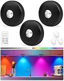 Yiliaw LED-Pucklichter mit Fernbedienung, magnetische AAA-betriebene...