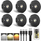 Ylatoial USB Aufladbare LED Spots Akku mit Fernbedienung, 3 Dimmbare...