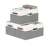 Yawinhe 3 Stück Aufbewahrungsbox aus Stoff, Faltbare...
