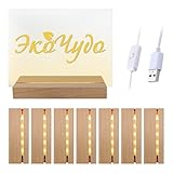 YWNYT 8 Stück LED Lichter Display Basis, Warme Farbe Rechteckig...