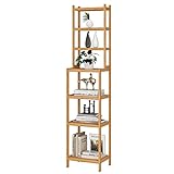 FOREHILL Badregal Standregal Schmal mit 7 Ablagen Badezimmerregal...