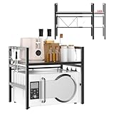 Erweiterbares Mikrowellen Regal 2 Stufig,Mikrowellenregal Schwarz...