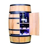 CREATIVE COOPER Weinregal Holz mit Tür mit LED RGB - Weinliegen und...