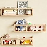 3 Stück Wandregal Kinderzimmer – 42cm Bücherregal Kinder Wand...