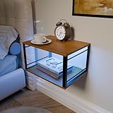 Nachttisch Hängend mit RGB LED-Beleuchtung, Nachtkästchen Schwebend...