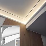 MESOVFCA LED-Kronenleisten-Deckenverkleidung, 8 x 6 cm breite...