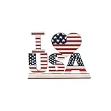 Independence Letters Creative Day American Wooden Decorations Ornament...