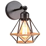 iDEGU Vintage Wandleuchte, Retro Wandlampe Innen im Industrie Design...