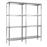 SCHULTE Regalwelt | Steckregal - Metallregal 180 x 160 x 40 cm |...