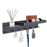 Honsdom Schlüsselbrett mit Ablage und 6 Haken, Schlüsselregal...