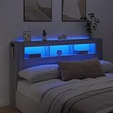 Festnight LED Bettkopfteil Holz 180x103,5 cm Bett Kopfteil mit...