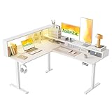 Agilestic Höhenverstellbarer L-förmiger Schreibtisch 160 x 140 cm...