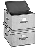 TOPP4u 2x Aufbewahrungs-Box mit Deckel - extra große Faltbox für...