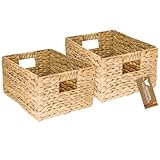 HMF Aufbewahrungskorb, faltbarer Korb geflochten aus Wasserhyazinthe...