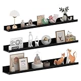EXYGLO Wandregal 90cm, Schweberegal Bilderleiste für Wohnzimmer,...