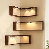 Eckregale 3er Set - Beleuchtete schwebende Lagerregale für Figuren...