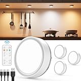 Dimmbar LED Spot Akku mit Fernbedienung, 2400mAh Batteriebetrieben...