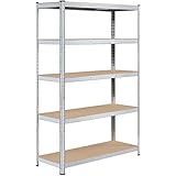 Yaheetech Schwerlastregal 180 x 120 x 45 cm Lagerregal 5 Böden Metall...
