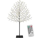 Monzana® Kirschblütenbaum 180 cm 200 LED Warmweiß Außen Innen...
