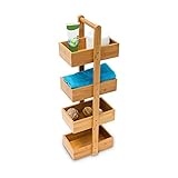 Relaxdays Bambus Badregal H x B x T: 75 x 25 x 18 cm Praktisches...