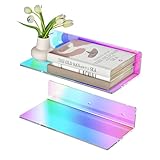 Sezanrpt 30cm Iridescent Acryl Wandregale Set von 2, weißes...