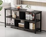 IBF Bücherregal Schwarz 140 cm Industrielles Wohnzimmerregal...