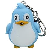 Timesuper Niedlicher Cartoon-Pinguin-Schlüsselanhänger mit LED-Licht...