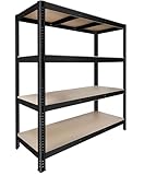 MASKO® Schwerlastregal Lagerregal Kellerregal 160x160x60cm, 1200kg...