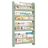 FOREHILL Bücherregal Kinder, Wandregal mit 4 Ablagen, Kinderregal...