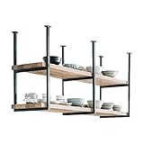 DSVONAUS Retro Industrie LOFT Restaurant Eisen Massivholz Deckenregal,...