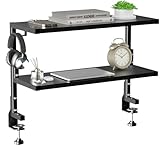 PUTORSEN 24-Zoll Clamp-on Schreibtisch Organizer - 2 Tier Schreibtisch...