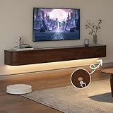 Schwebendes TV-Regal mit LED-Beleuchtung, wandmontiertes TV-Konsole...