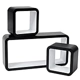 WOLTU Wandregal Cube Regal 3er Set Würfelregal Hängeregal,...