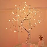 Bonsai Baum Tischlampe, Verstellbare Zweige Lichter DIY Kupferdraht...