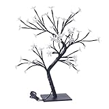 Simulation Kirschbaum-Lampe, USB, Eisen, Kunst, Nachtlicht, Perlen,...