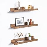 upsimples 3 Stück Wandregal Holz, Hängeregal Holz, Bilderleiste,...