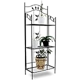 HAFIX Pflanzenregal Blumenregal Gartenregal. Blumentreppe Metall 3...