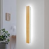 AOEH LED Wandleuchte Innen Holz Wandlampe Dimmbare Mit Fernbedienung...