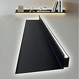 Schweberegale mit LED-Beleuchtung, robustes Wandregal, Aluminium,...