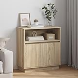 Pangshiyuan LED Sideboard aus Holzwerkstoff, Schwarze Eiche,...