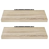 EUGAD Wandregal Wandboard 2er Set Hängeregal Holz Board Modern Sonoma...