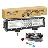 RIGIDON 12 Zoll 30cm 180W Wasserdichte Led lichtleiste kfz mit 12v...