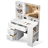 Vescence Schminktisch mit Beleuchtung Großer, Frisiertisch mit...