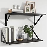 Feihorrm Regal Schwarz, Regal 20cm Tief, Wandregal 40cm Breit,...