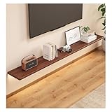 ZCXMNL Schwebendes Regal Mit LED-Beleuchtung, Wandregal Aus Holz,...