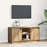 IBUQDDV TV-Schrank mit LED-Beleuchtung in Artisan-Eiche, 100x34x50 cm,...