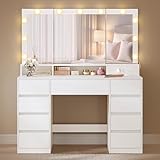 VASAGLE Kailyn Kollektion - Schminktisch, 3-teiliger Spiegel,...