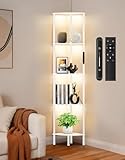 OUTONLIFE LED Stehlampe mit Regal, 3 Farbtemperaturen, Dimmbar mit...